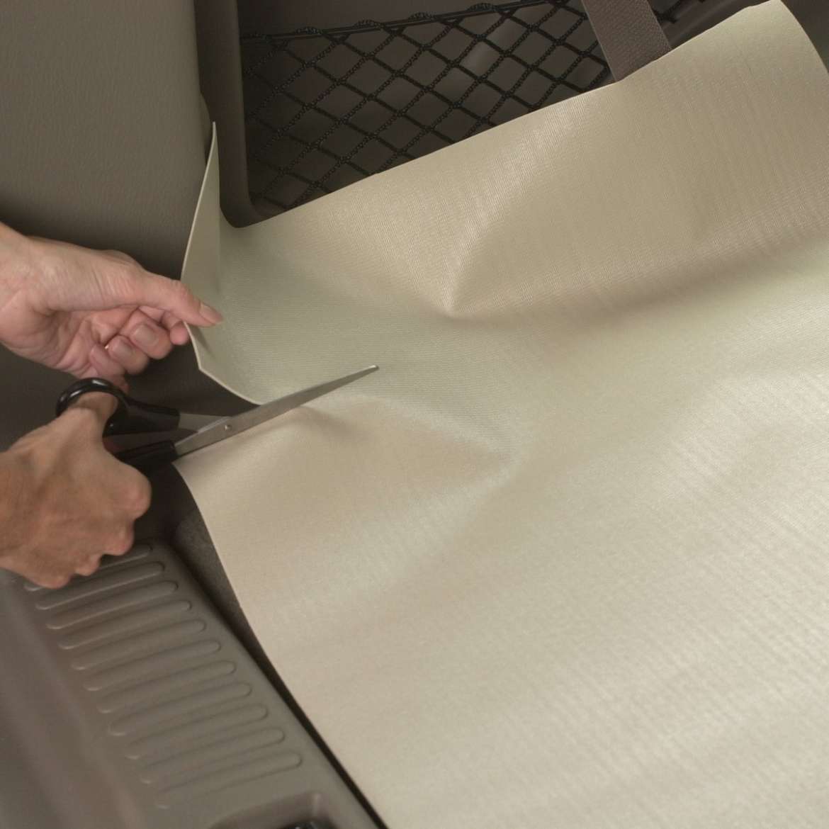 Solid Grip Easy Shelf Liner w/ Clorox, Taupe Duck Brand