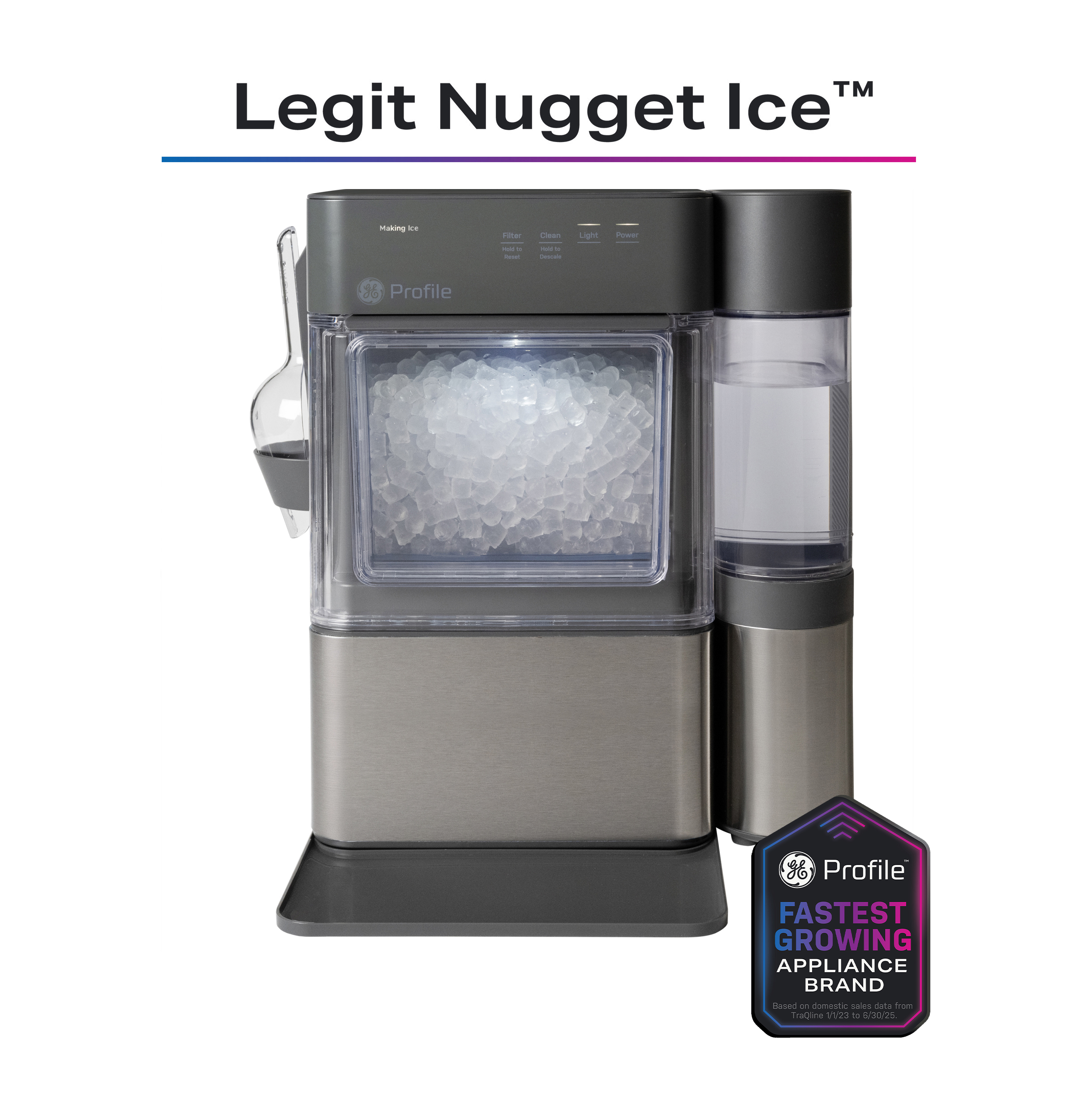 GE Profile Opal Mini Pro Nugget Ice Maker with Side Tank