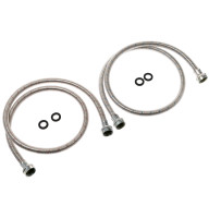 2 PK - Stainless Steel 4 ft Hoses — Model #: WX14X10005 2 PK - Stainless Steel 4 ft Hoses — Model #: WX14X10005
