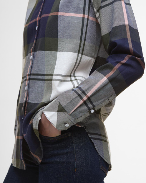 Moorland Relaxed Long-Sleeved Shirt Navy/Arabesque Check