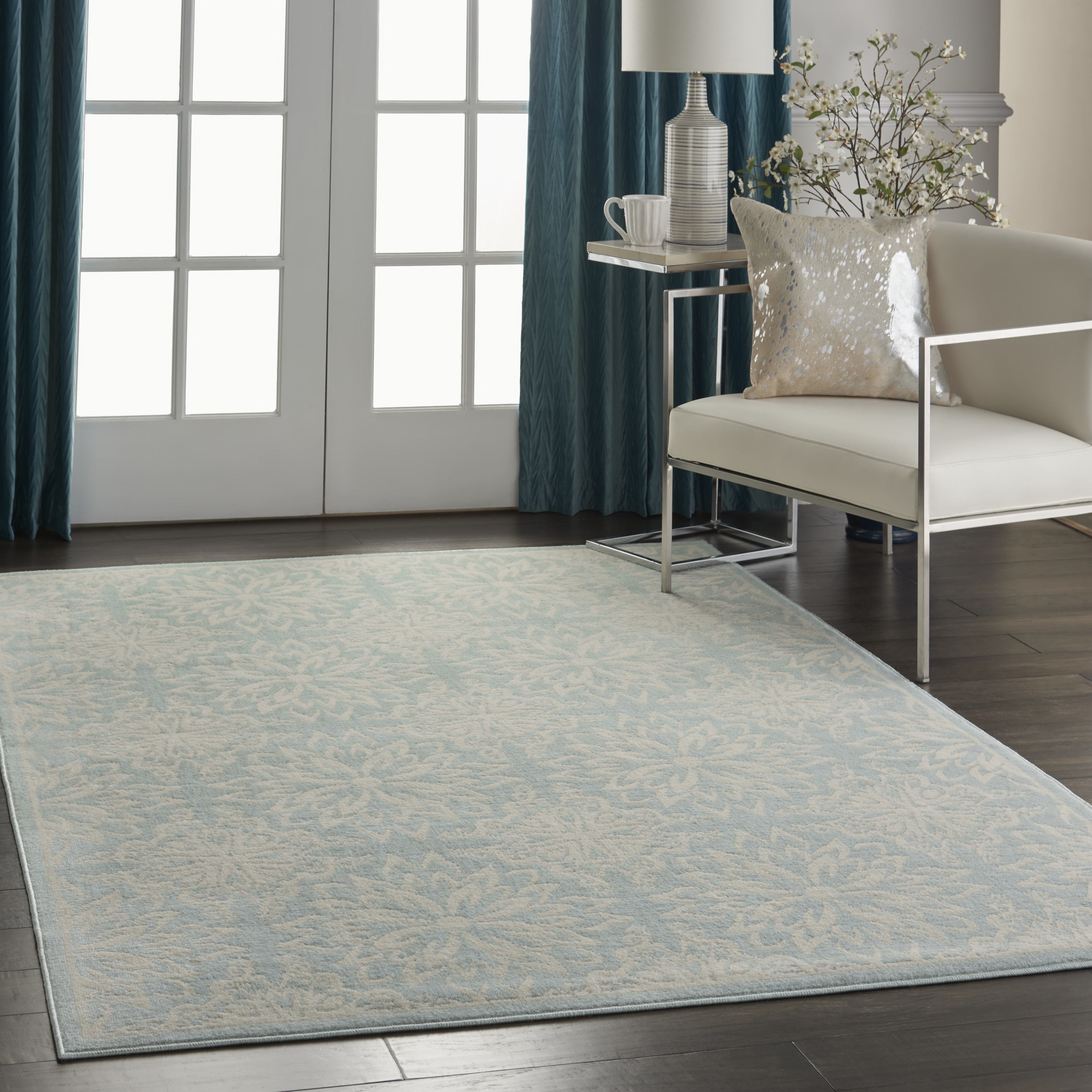 Nourison Jubilant 4' x 6' Ivory Green Farmhouse Indoor Rug