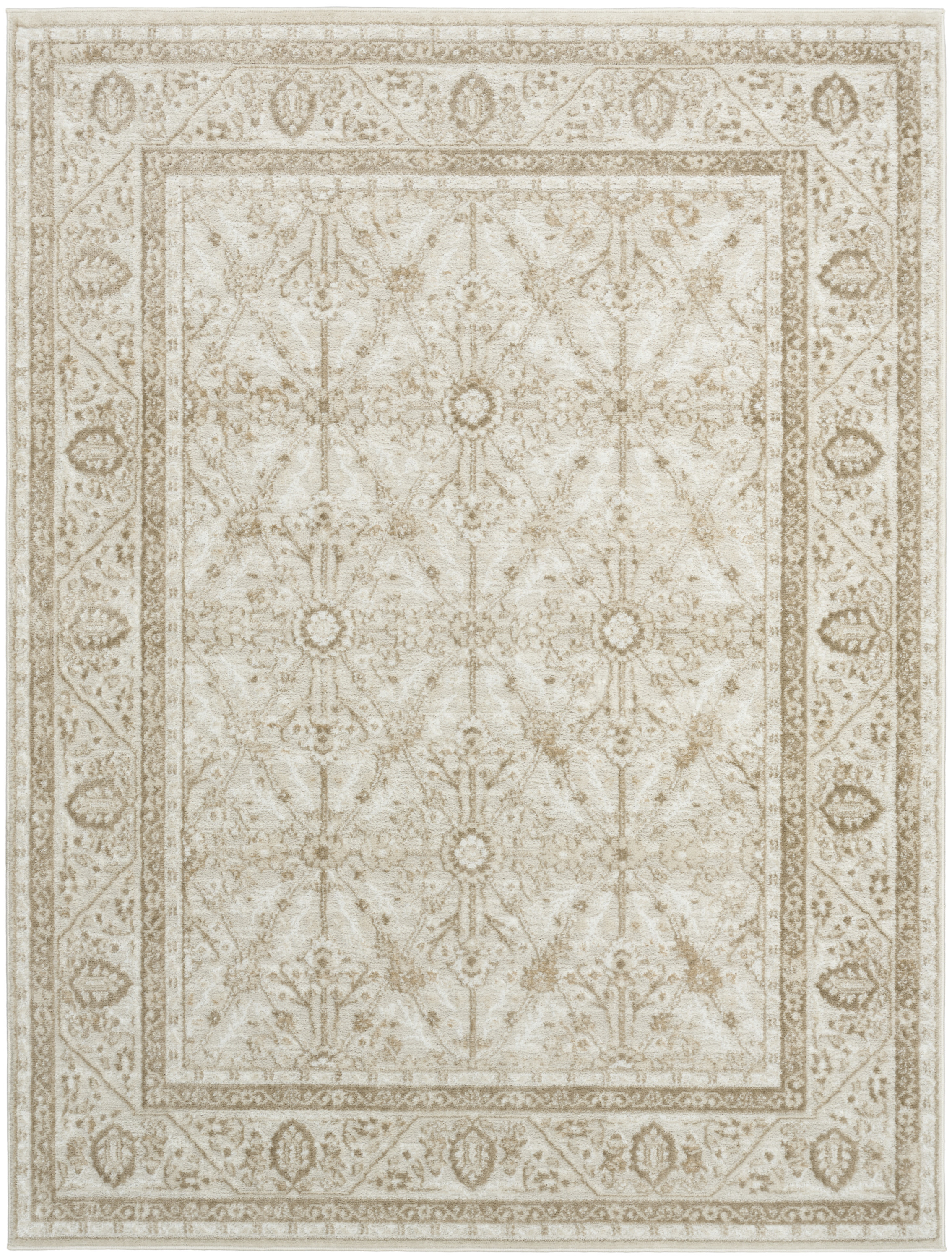 Nourison Dekor 5'3" x 7' Ivory Taupe Vintage Indoor Rug