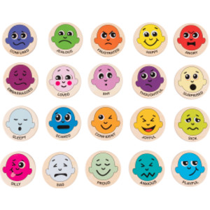 Emotions Wooden Magnets