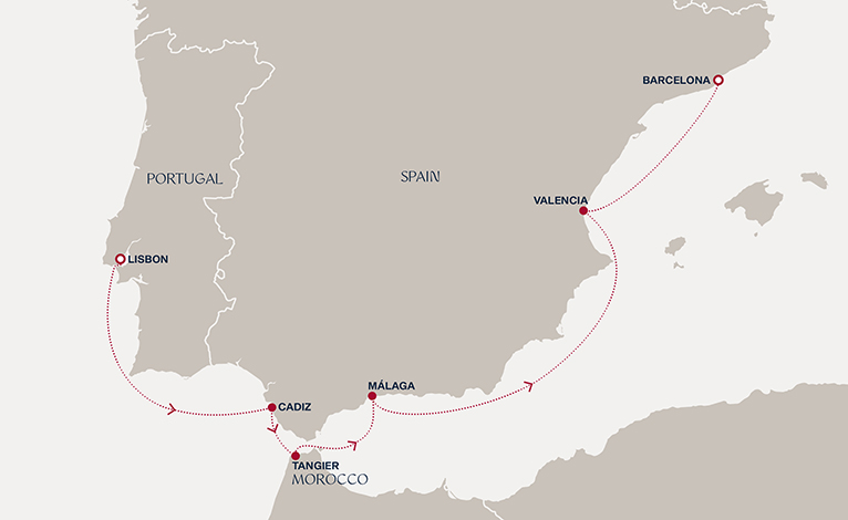 Itinerary map
