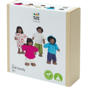 Wooden Doll Family - Dark Skin Tone