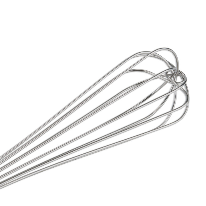 24-inch stainless steel French whip with nylon handle