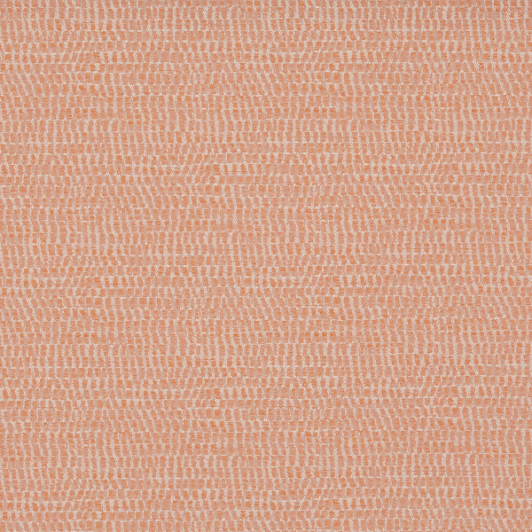 Peach-and-white woven fabric fills the frame, its irregular grid-like raised weave creating subtle texture; evenly lit, flat surface suggesting an upholstery or textile sample against a neutral background.