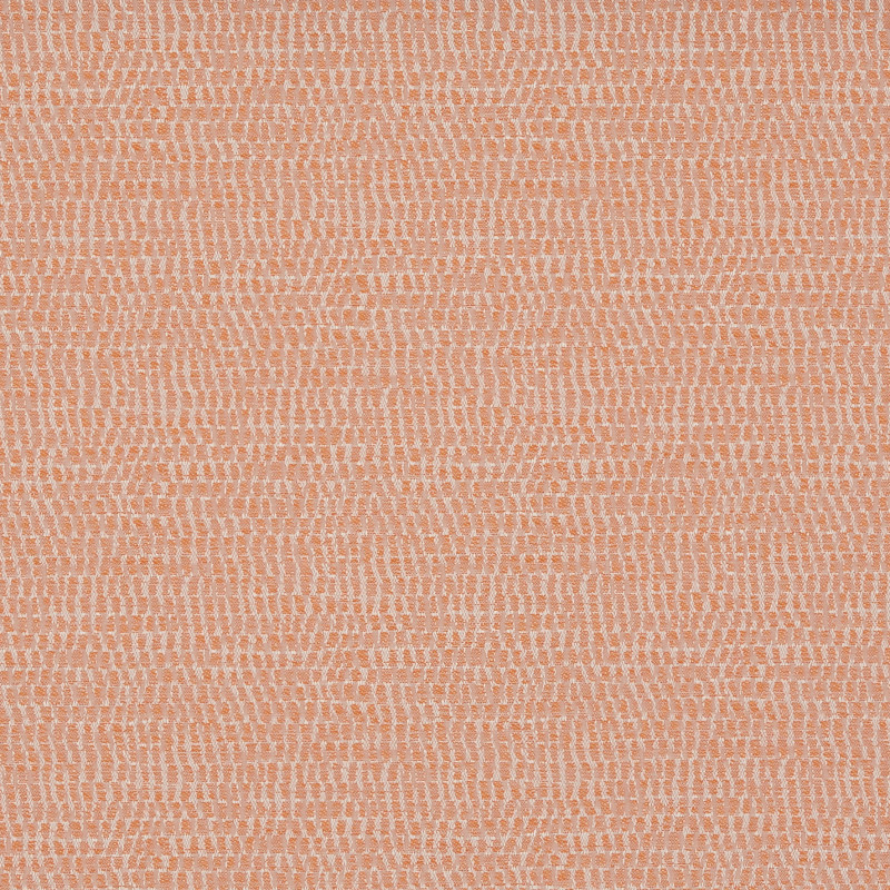 Peach-and-white woven fabric fills the frame, its irregular grid-like raised weave creating subtle texture; evenly lit, flat surface suggesting an upholstery or textile sample against a neutral background.