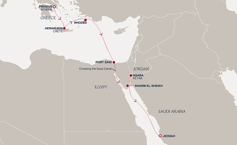 Itinerary map