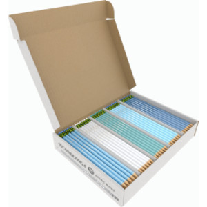 #2 Woodcase Pencils, Pre-Sharpened, Arctic Blue Assorted Colors, 150 Count
