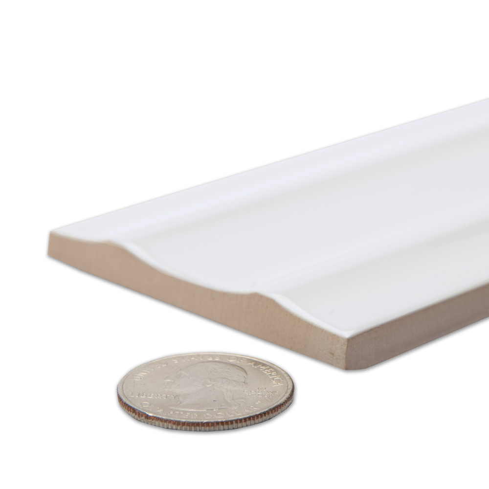 Crown Heights Maori Glossy White 2-5/8 in. x 7-7/8 in. Ceramic Wall Tile