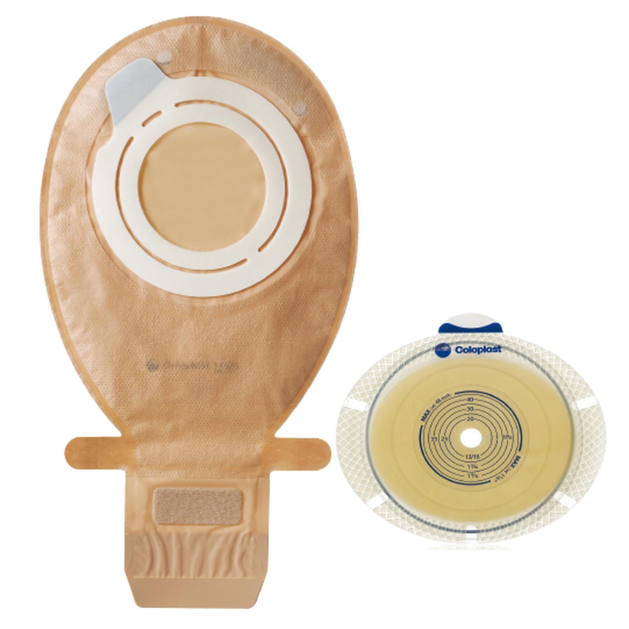 SenSura® Flex 2-Piece Transparent Ostomy Pouch, 15 – 53 mm Stomas, Yellow Match