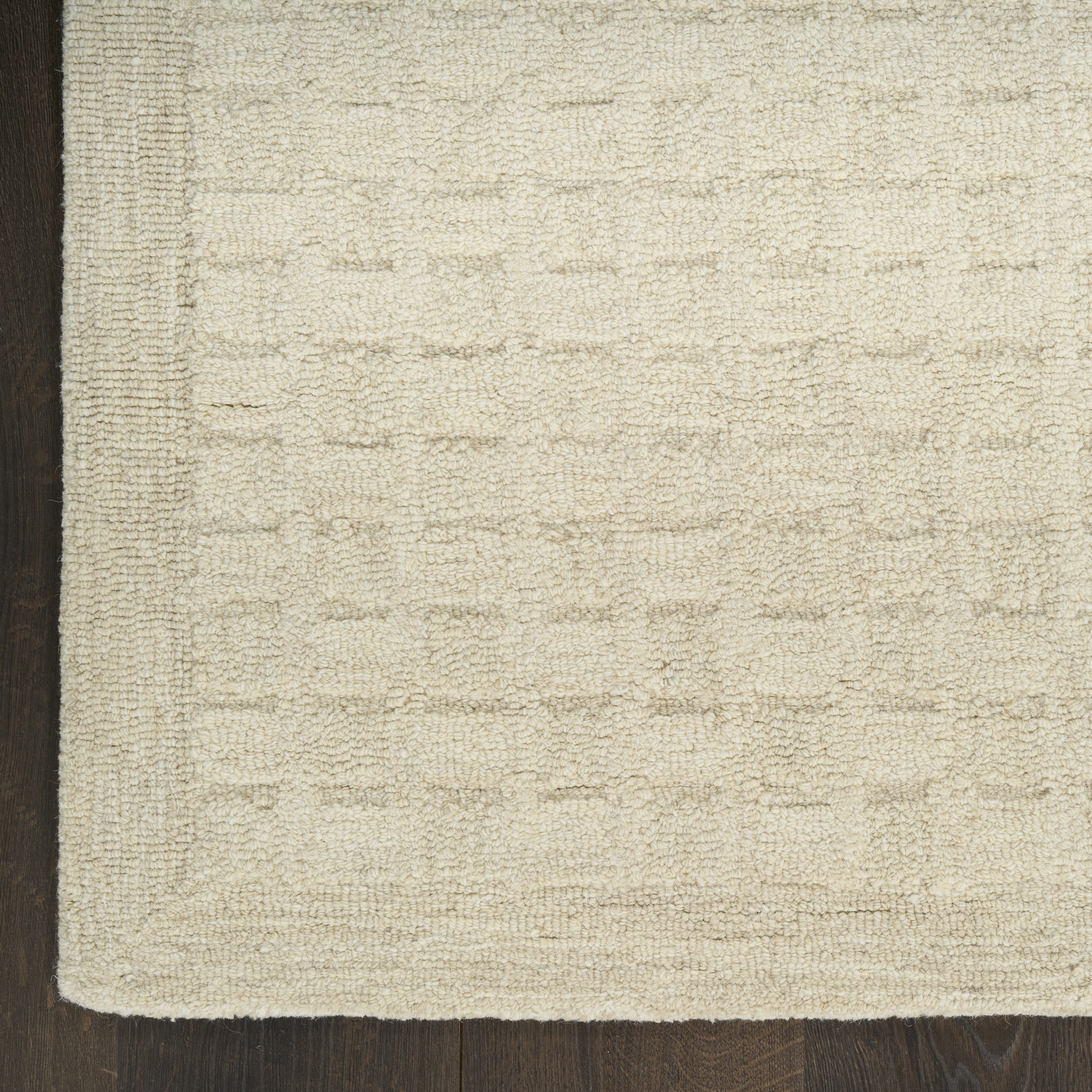 DKNY Pure Grids 8'6" x 11'6" Ivory Beige Contemporary Indoor Rug
