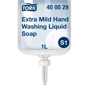Tork, Extra Mild Hand Washing Liquid Soap, Tork Liquid Skincare S1 Dispenser 1 Liter Cartridge