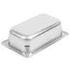 Ninth-size 2-inch-deep Super Pan V® stainless steel steam table pan