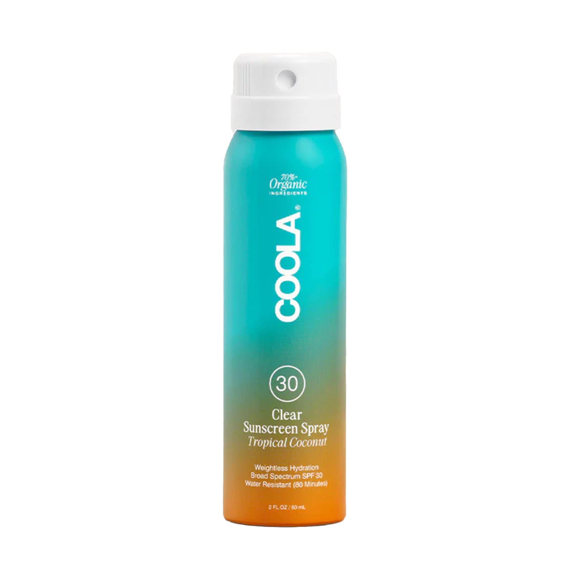 COOLA LLC SPRAY, BODY TROPICAL COCONUT COOLA SPF 30 CLR 2OZ (24/CS)