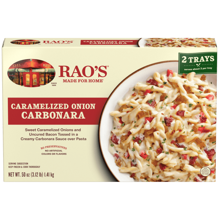 Caramelized Onion Carbonara Frozen Meal, 50 oz