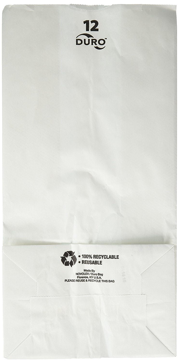 Grocery Bag Duro® White Virgin Paper #12