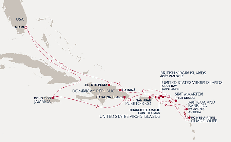 Itinerary map