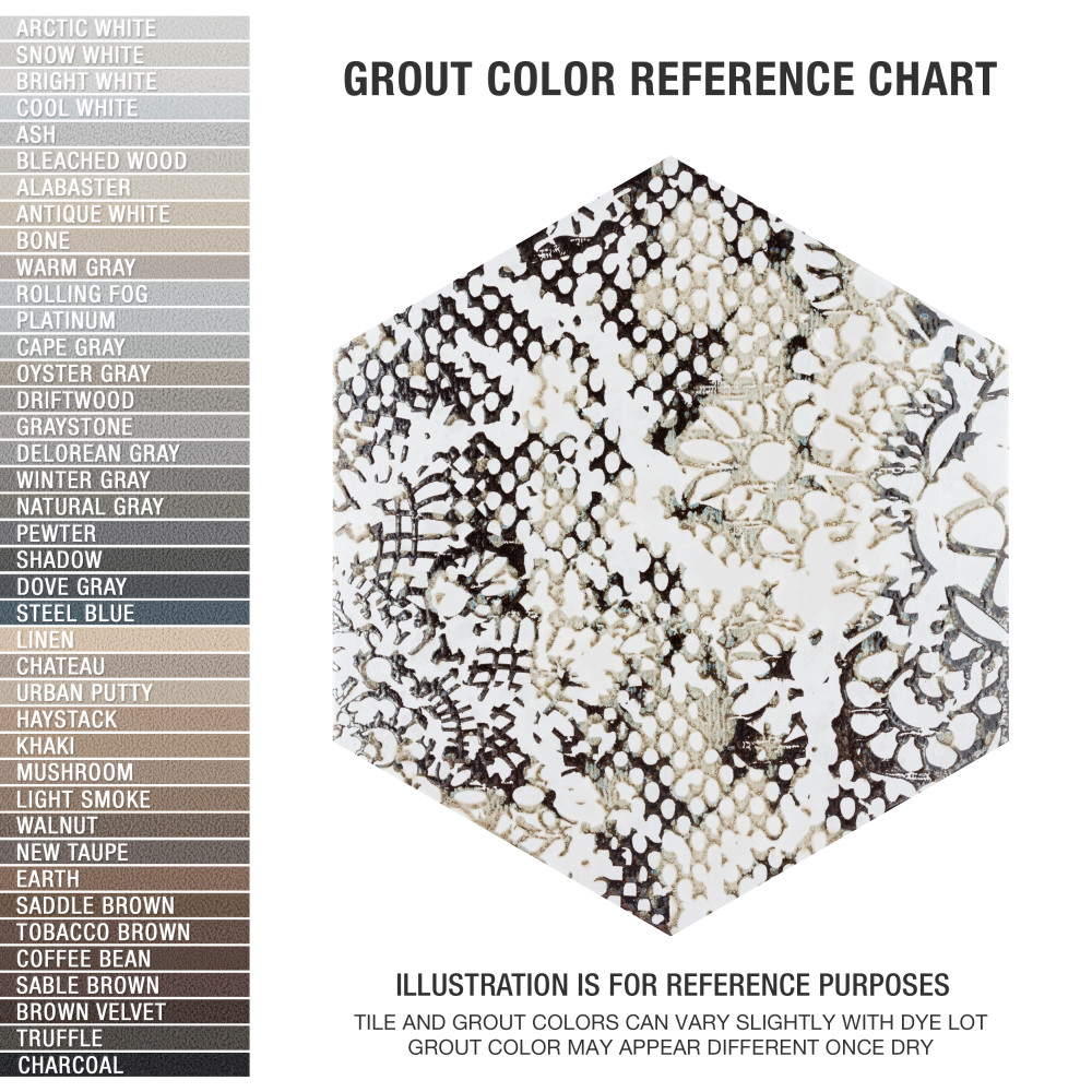 Inedita Hex White 9-7/8 in. x 11-1/4 in. Porcelain Floor and Wall Tile