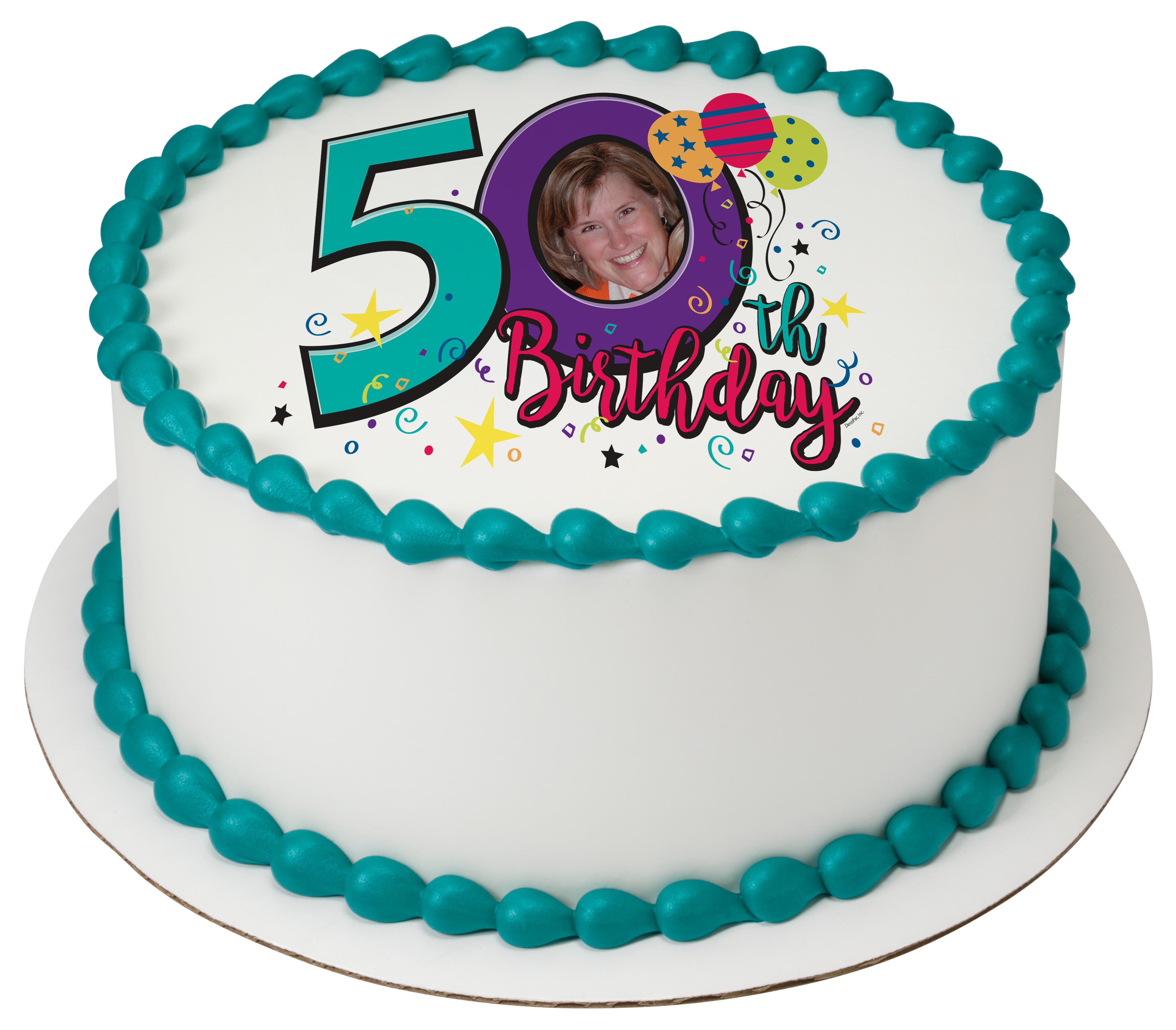 Happy 50th Birthday Photocake® Edible Image® Frame Decopac