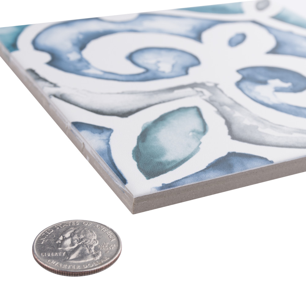 Sample – Saint Germain Gele Deco Simone Porcelain Floor and Wall Tile