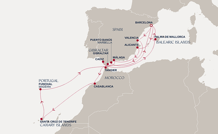 Itinerary map