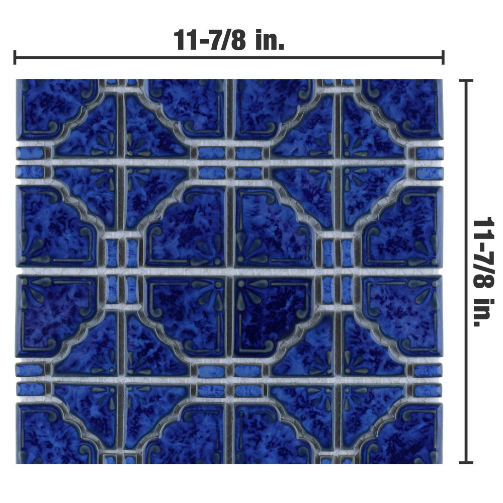Sample – Hudson Moonbeam Blue Cloud Porcelain Mosaic Tile