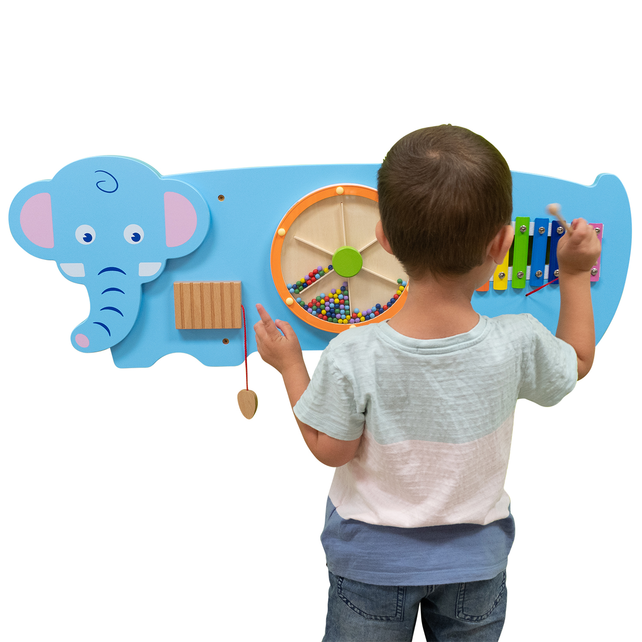 Learning Advantage Elephant Activity Wall Panel - 18m+ - Toddler Activity Center image number null