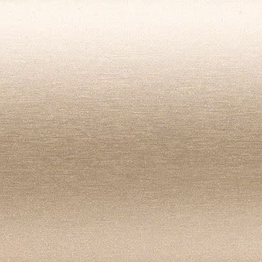Beige brushed-metal surface with subtle horizontal grain â€” displaying a gentle light-to-dark gradient â€” evenly lit, flat background resembling satin fabric or a metallic panel.