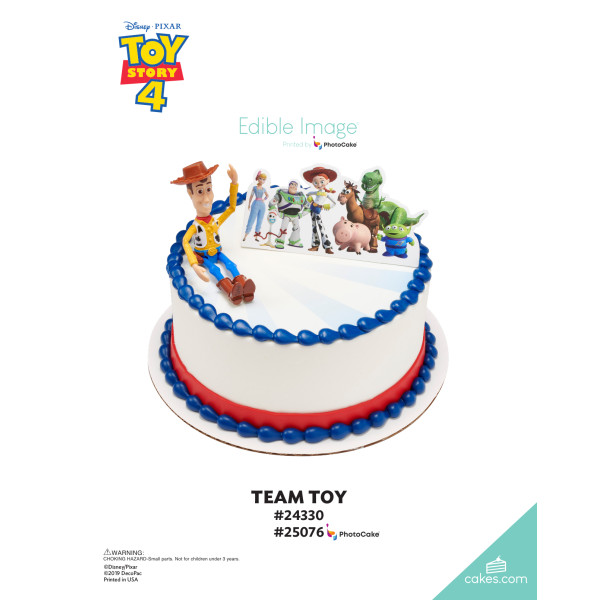 Disney and Pixar's Toy Story 4 Team Toy The Magic of Cakes® PhotoCake® Enhanced Round Background Page