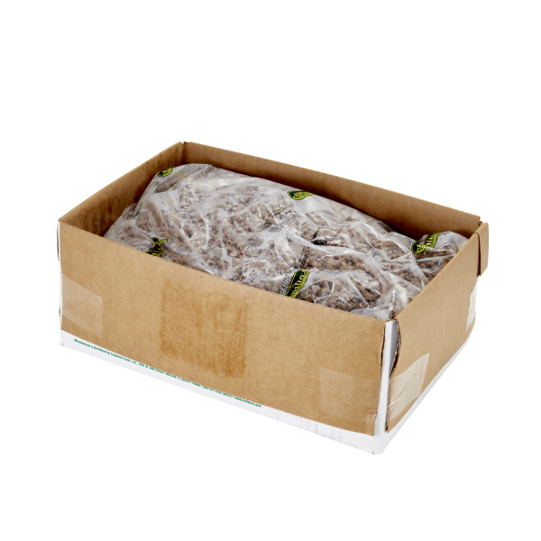 FONTANINI(r) Hamburger Topping, Cooked, Crumble, 70 pieces/ oz, 2/5 lb . C1RM - Front Right Open Case (Hi Res)