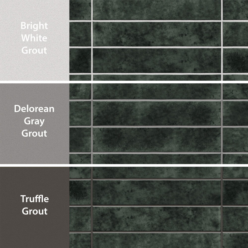 Menorca Forest Black 2-1/2 in. x 12-7/8 in. Ceramic Wall Tile