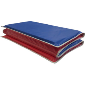 Basic KinderMat, 1" Thick, Red/Blue with Gray Binding