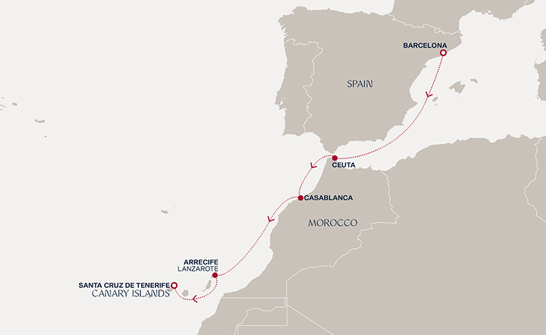 Itinerary map