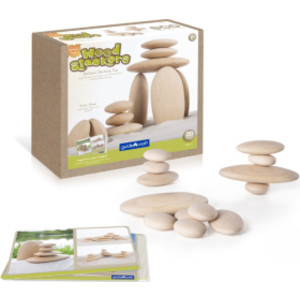 Wood Stackers - River Stones, 20 Pieces