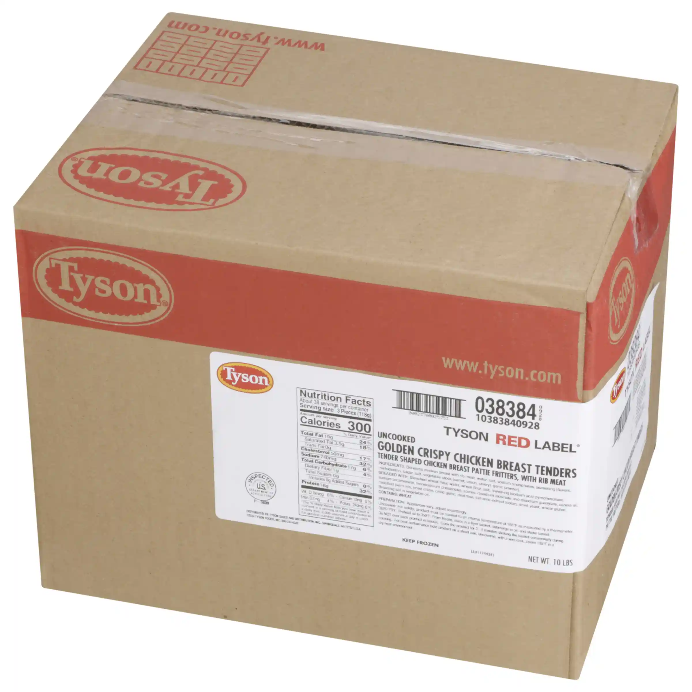 Tyson Red Label® Uncooked Golden Crispy Formed Chicken Tender Fritters_image_5
