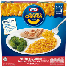 Kraft Macaroni & Cheese Frozen Dinner w/ Roasted Chicken Topped w/ Sweet Glaze & Broccoli 8.5 oz Box