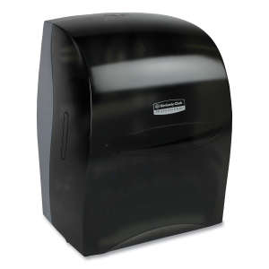 KIM09990, Kimberly Clark, Professional Sanitouch, Manual Roll Towel Dispenser, Black Translucent