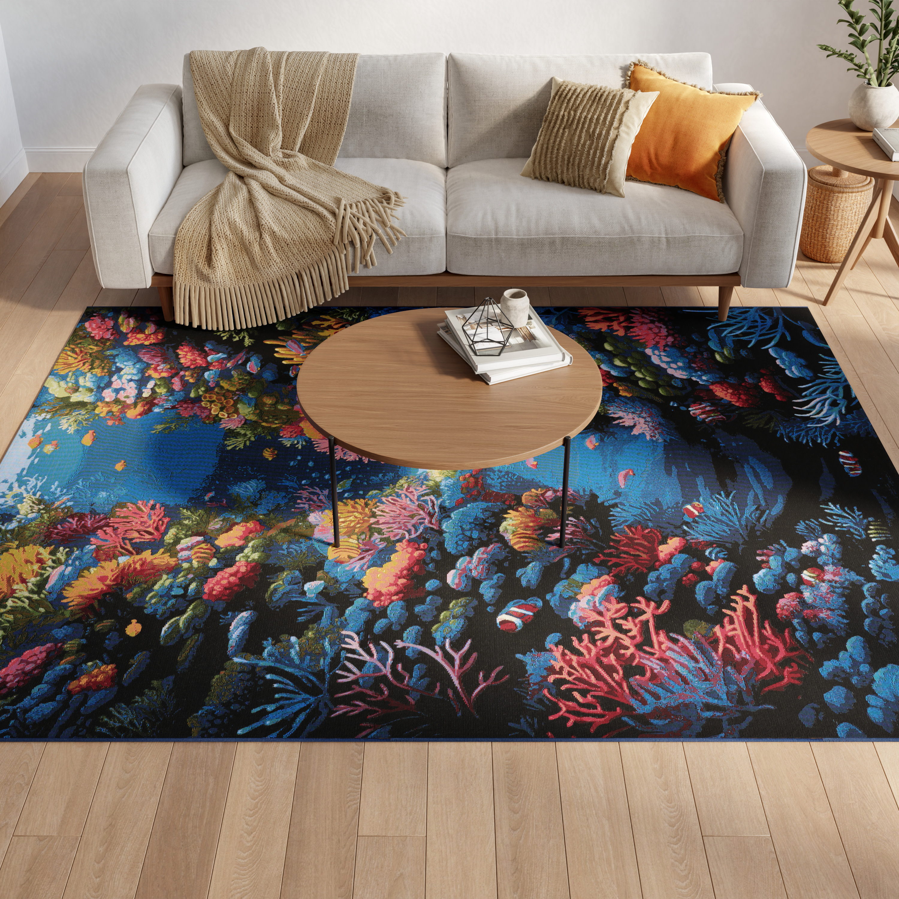 Nourison Color Splash 5'3" x 7'3" Multicolor Coastal, Nautical & Beach Rug