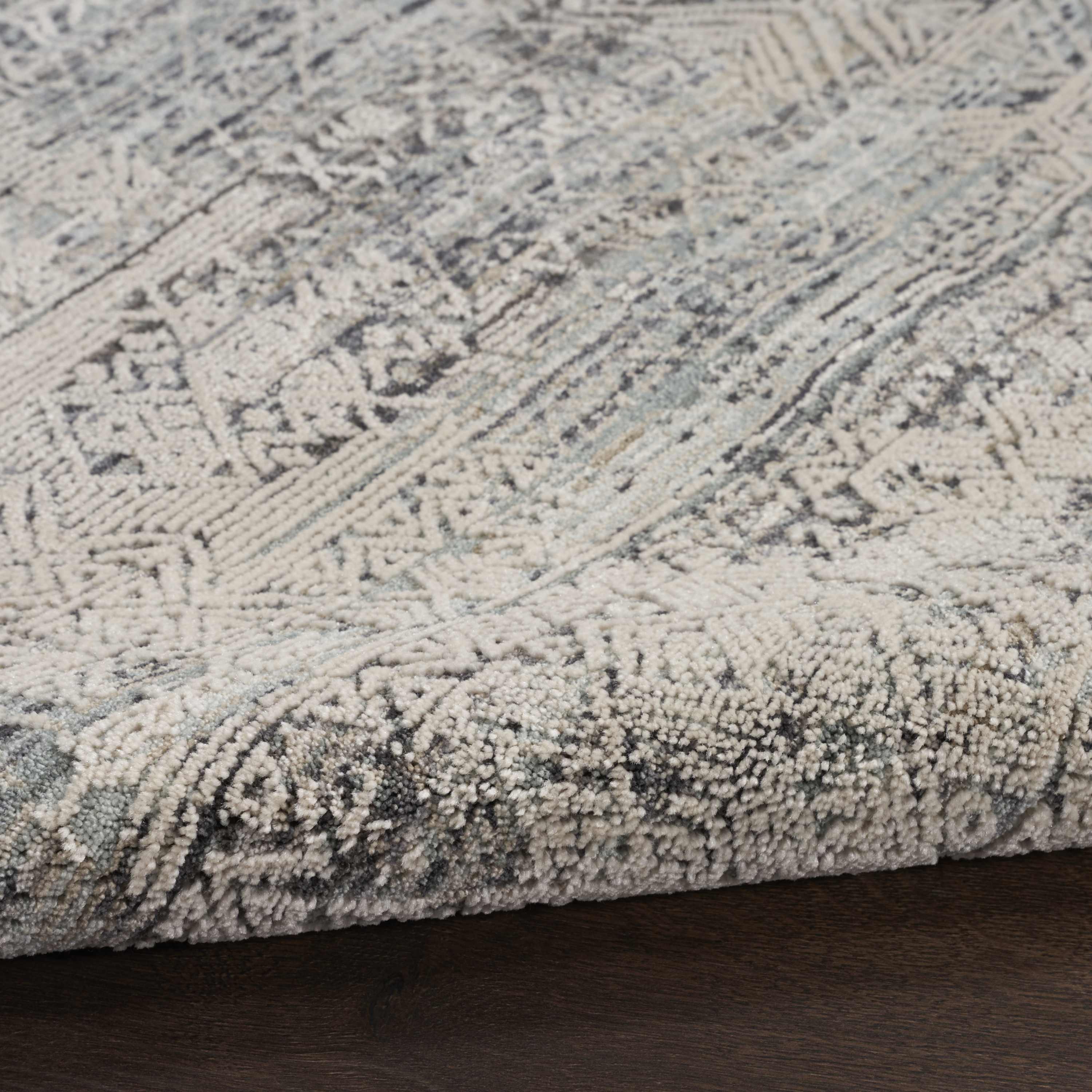 Nourison Lynx 2'3" x 12' Ivory Blue Vintage Indoor Rug