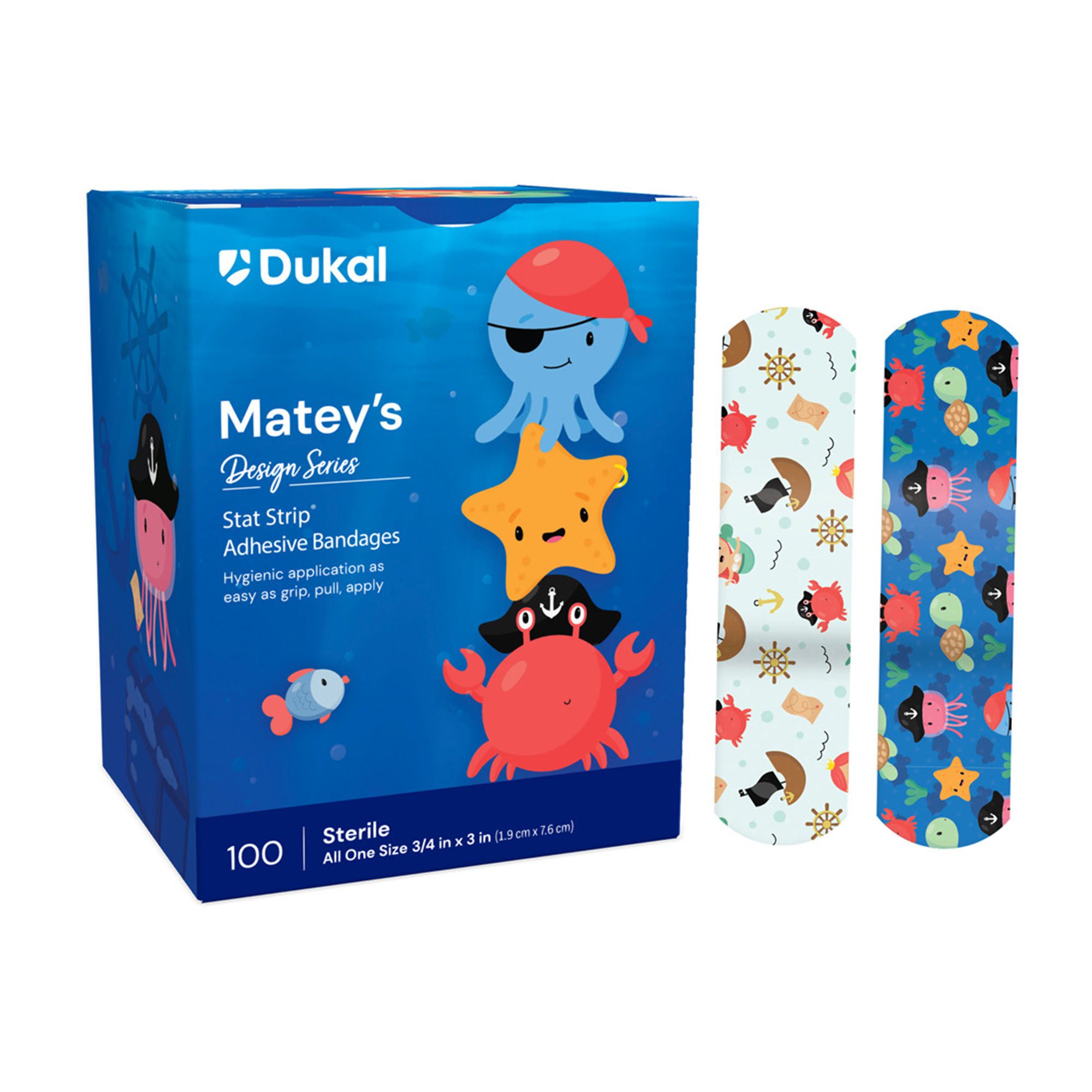 Dukal STAT STRIP, MATEY'S STR 3/4"X3" (100/BX 12/BX CS)