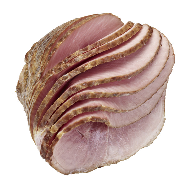 CURE 81(r) Spiral Sliced Bone-In Ham, Natural Juice, Half, 2 pc . C1C0 - Front Center Out of Package (Hi Res)