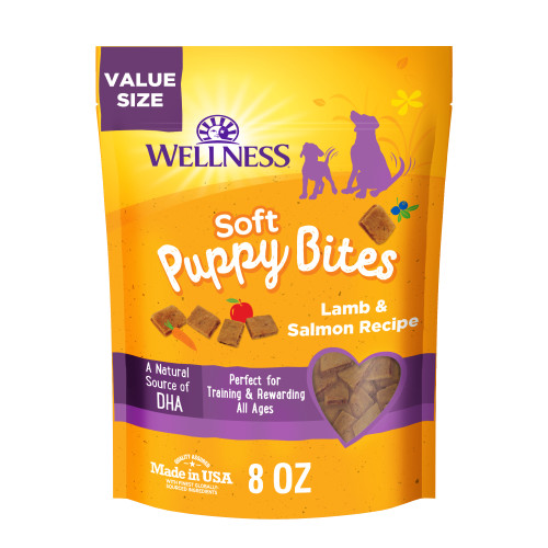Wellness Puppy Bites Soft Lamb & Salmon Front packaging