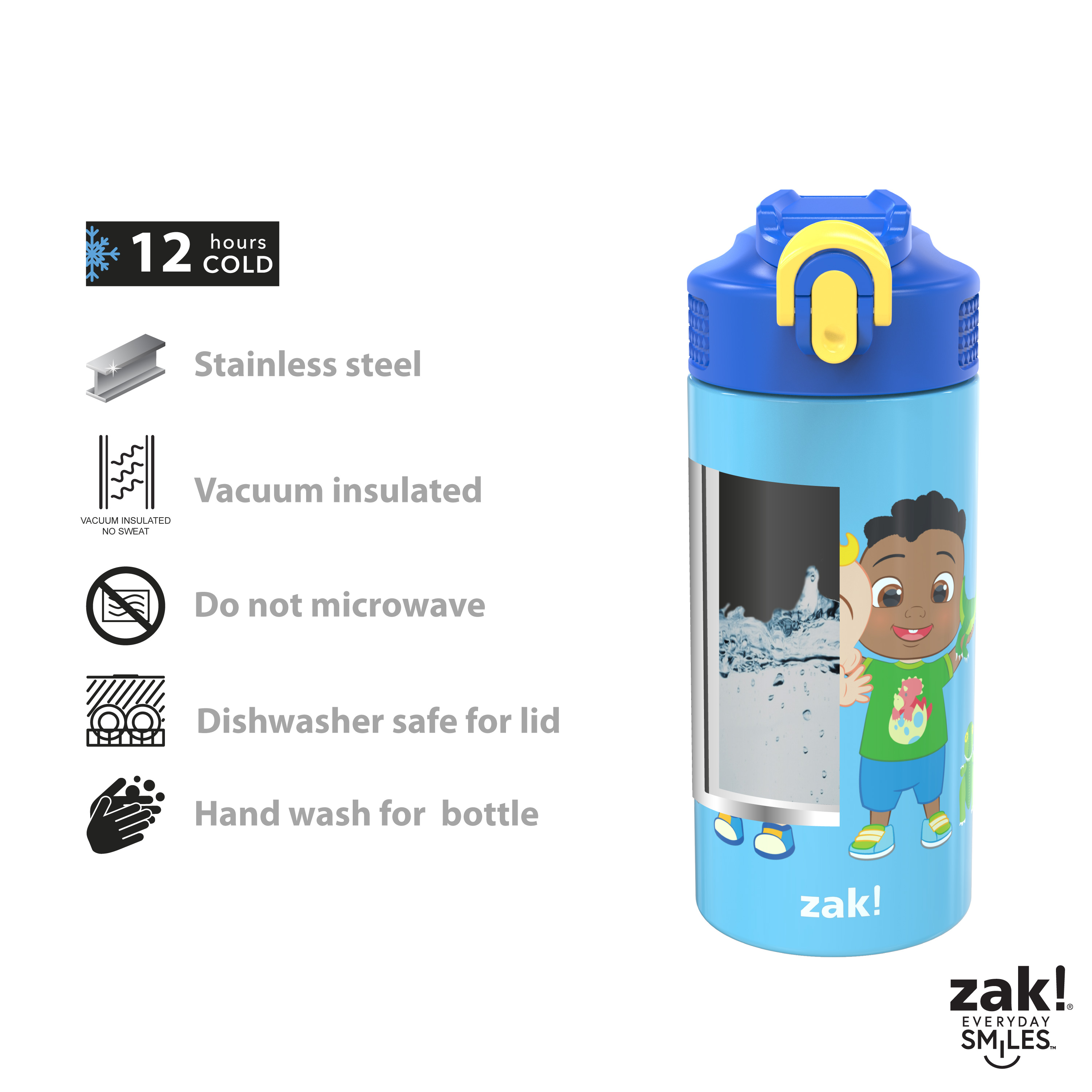 CoComelon 14 ounce Stainless Steel Vacuum Insulated Water Bottle, Share the Fun! slideshow image 8