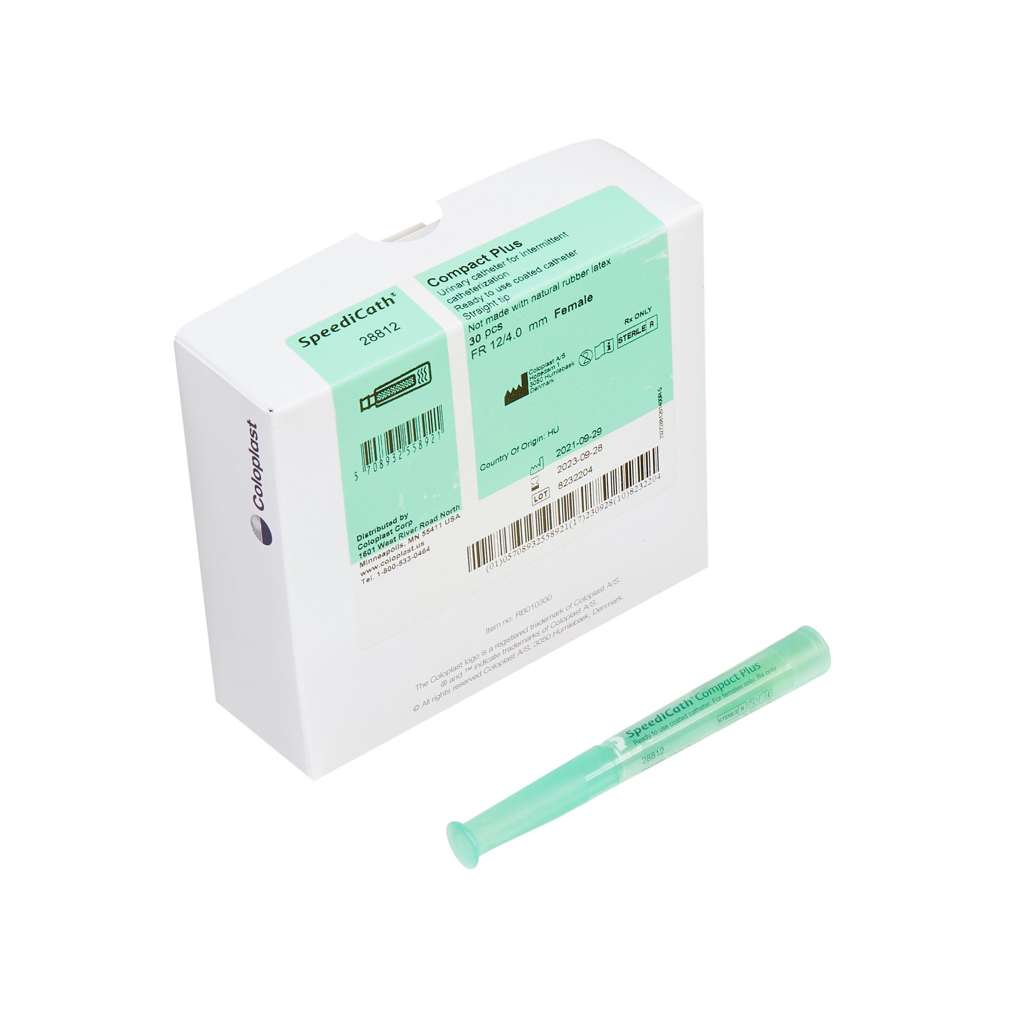 SpeediCath® Compact Plus Female Catheter, 12 Fr, Straight