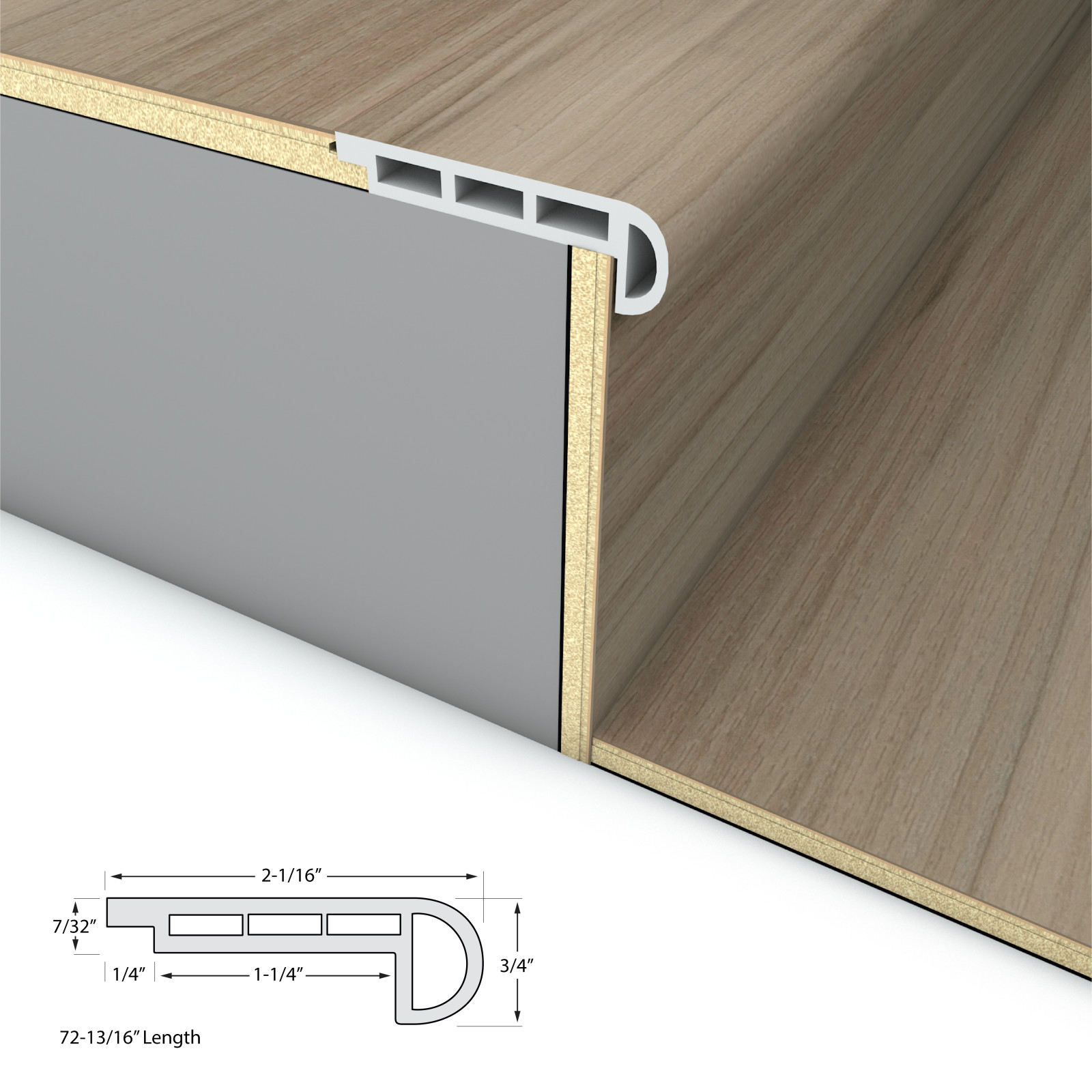 Pelican Post Stair Nosing Flush 6.5mm view 4