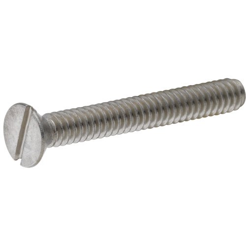 Slotted Flat-Head Stainless Machine Screw (1/4