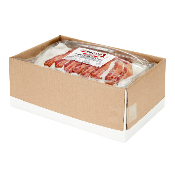 HORMEL(r) BACON 1(tm) LOOSE-SOW-HOUSED (LSH), ALL NATURAL, FC, 18/22 style 288 sl . C1RM - Front Right Open Case (Hi Res)