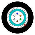 LTR006EB3010/25 - Fiber Optic Cable Riser Loose tube OM3 6-Fiber 0.255 in. Capacity 6.5 mm O.D. 3 mm Dia. Tube Black